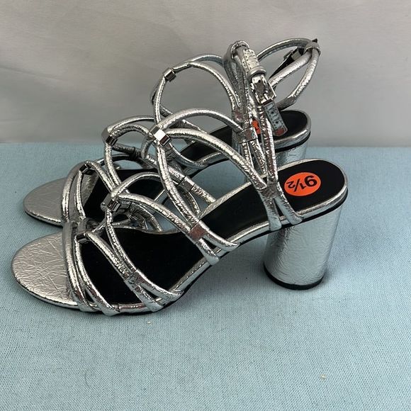 Rebecca Minkoff Silver Strappy Heels - Picture 4 of 9